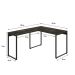 Mesa de Escritório em L Kuadra Carvalho Dark e Preta 150x120 cm