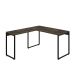 Mesa de Escritório em L Kuadra Carvalho Dark e Preta 150x135 cm