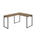 Mesa de Escritório em L Kuadra Mel e Preta 150x120 cm