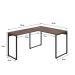 Mesa de Escritório em L Kuadra Nogal e Preta 150x120 cm