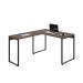 Mesa de Escritório em L Kuadra Nogal e Preta 150x120 cm