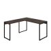 Mesa de Escritório em L Kuadra Nogal e Preta 150x135 cm