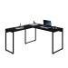 Mesa de Escritório em L Kuadra Preta 150x135 cm