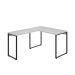 Mesa de Escritório em L Kuadra Snow e Preta 150x120 cm
