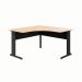 Mesa de Escritório em L New City Calvi e Preta 135 cm