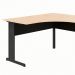 Mesa de Escritório em L New City Calvi e Preta 135 cm