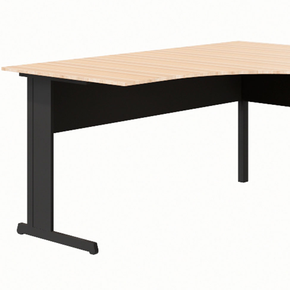 Mesa de Escritório em L New City Calvi e Preta 160 cm