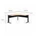Mesa de Escritório em L New City Calvi e Preta 160 cm