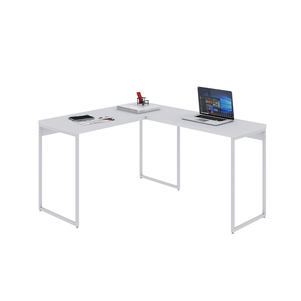 Mesa de Escritório em L Studio Branca 120x140 cm