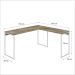 Mesa de Escritório em L Studio Carvalho e Branca 150x140 cm