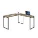 Mesa de Escritório em L Studio Carvalho e Preta 135x140 cm