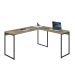 Mesa de Escritório em L Studio Carvalho e Preta 150x140 cm