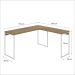 Mesa de Escritório em L Studio Mel e Branca 150x140 cm