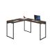Mesa de Escritório em L Studio Nogal e Preta 120x140 cm