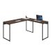 Mesa de Escritório em L Studio Nogal e Preta 150x140 cm