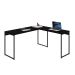 Mesa de Escritório em L Studio Preta 150x140 cm