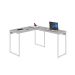Mesa de Escritório em L Studio Snow e Branca 120x140 cm