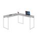 Mesa de Escritório em L Studio Snow e Branca 135x140 cm