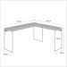 Mesa de Escritório em L Studio Snow e Branca 150x140 cm