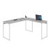 Mesa de Escritório em L Studio Snow e Branca 150x140 cm