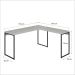 Mesa de Escritório em L Studio Snow e Preta 150x140 cm