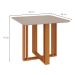 Mesa de Jantar Quadrada Flora Off White e Nature 94 cm