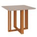 Mesa de Jantar Quadrada Flora Off White e Nature 94 cm