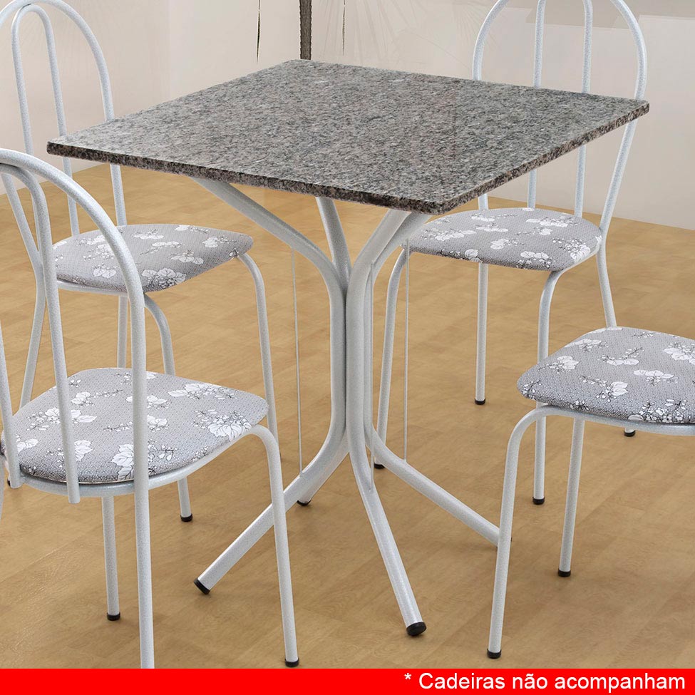 Mesa de Jantar Quadrada Thais Branca 70 cm