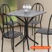 Mesa de Jantar Quadrada Thais Preta 70 cm