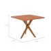 Mesa de Jantar Quadrada com Tampo MDF Cacau Cinamomo e Madeira 95 cm