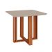 Mesa de Jantar Quadrada com Tampo MDF Flora Cinamomo e Off White 95 cm