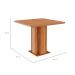 Mesa de Jantar Quadrada com Tampo MDF Sophia Cinamomo 95 cm