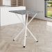 Mesa de Jantar Quadrada com Tampo de Granito Léia Branca 70 cm