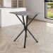 Mesa de Jantar Quadrada com Tampo de Granito Léia Preta Brilhante 70 cm