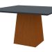 Mesa de Jantar Quadrada com Tampo de Vidro Jasmin Cinza e Ype 135 cm