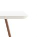 Mesa de Jantar Quadrada com Tampo de Vidro Off White Bennett Natural 135 cm
