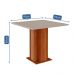 Mesa de Jantar Quadrada com Tampo de Vidro Sophia Cinamomo e Off White 95 cm