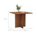 Mesa de Jantar Quadrada com Tampo em MDF Paris Cedro 90 cm