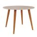 Mesa de Jantar Redonda Dani Madeira e Off White