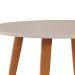Mesa de Jantar Redonda Dani Madeira e Off White