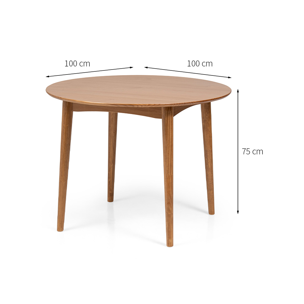 Mesa de Jantar Redonda Olmo Mel 100 cm