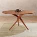 Mesa de Jantar Redonda com Tampo Laminado Miami Madeira Maciça Imbuia
