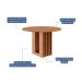 Mesa de Jantar Redonda com Tampo MDF Ariela Cinamomo 109 cm