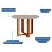 Mesa de Jantar Redonda com Tampo MDF Flora Cinamomo e Off White 109 cm