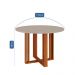 Mesa de Jantar Redonda com Tampo MDF Flora Cinamomo e Off White 109 cm