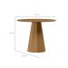 Mesa de Jantar Redonda com Tampo MDF Isis Ypê 100 cm