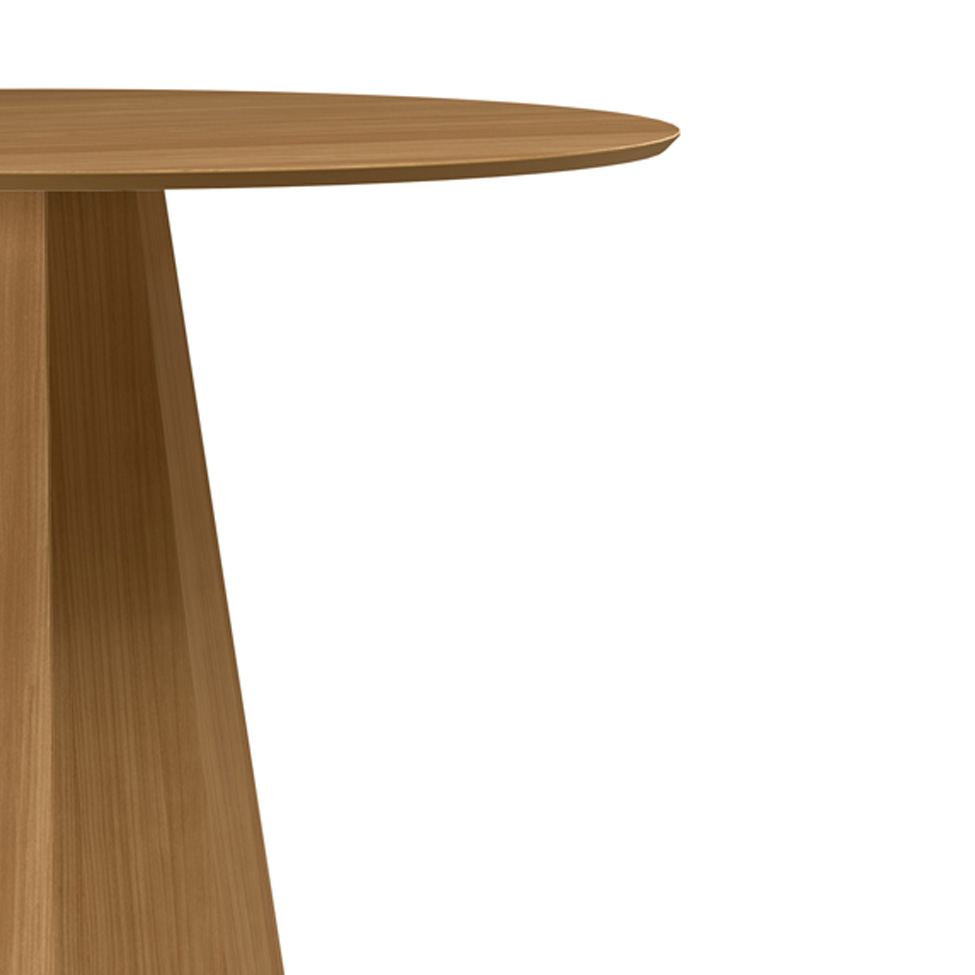 Mesa de Jantar Redonda com Tampo de MDF Isis Ypê 117 cm