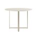 Mesa de Jantar Redonda com Tampo de Vidro Arcadia Off White e Champagne 108 cm