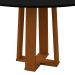 Mesa de Jantar Redonda com Tampo de Vidro Isabela Preta e Ype 117 cm