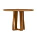 Mesa de Jantar Redonda com Tampo de Vidro Isabela Ypê 117 cm